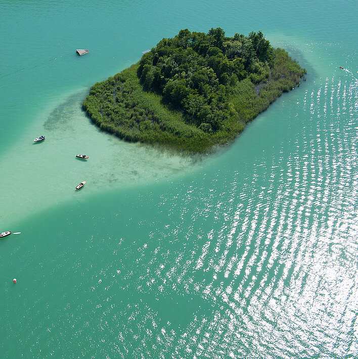 Kleine Insel im Wörthersee