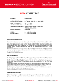 Teilnahmebedingungen Mega Mystery Pot