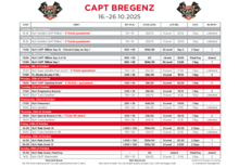 CAPT Bregenz Turnierplan Oktober 2025 