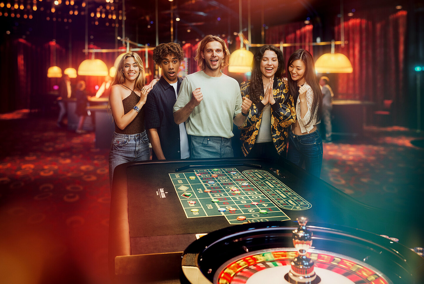 Casino Gruppe Fun & Friends am Roulette Tisch