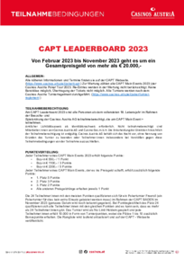 Teilnahmebedingungen CAPT Leaderboard 