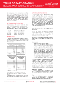 Black Jack Reglement