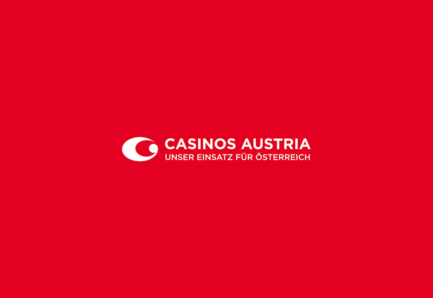 Unser Einsatz für Österreich Logo auf rotem Hintergrund