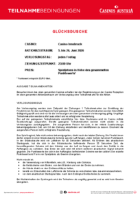 Teilnahmebedingungen Glücksdusche