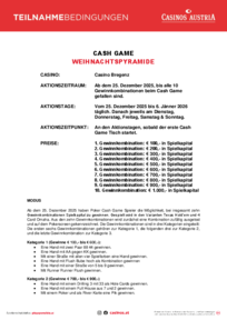 Teilnahmebedingungen Weihnachtspyramide 